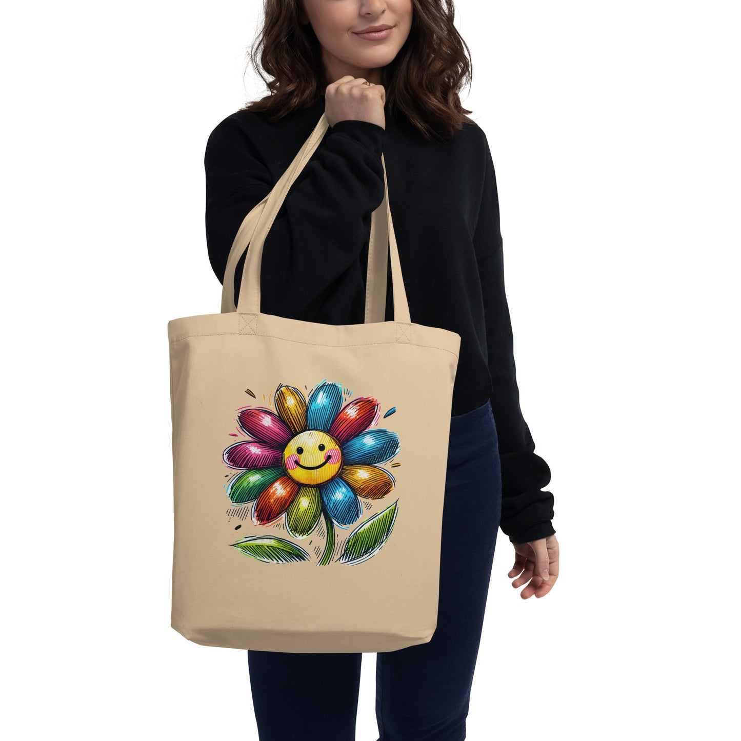 Vibrant Flower Eco Tote Bag