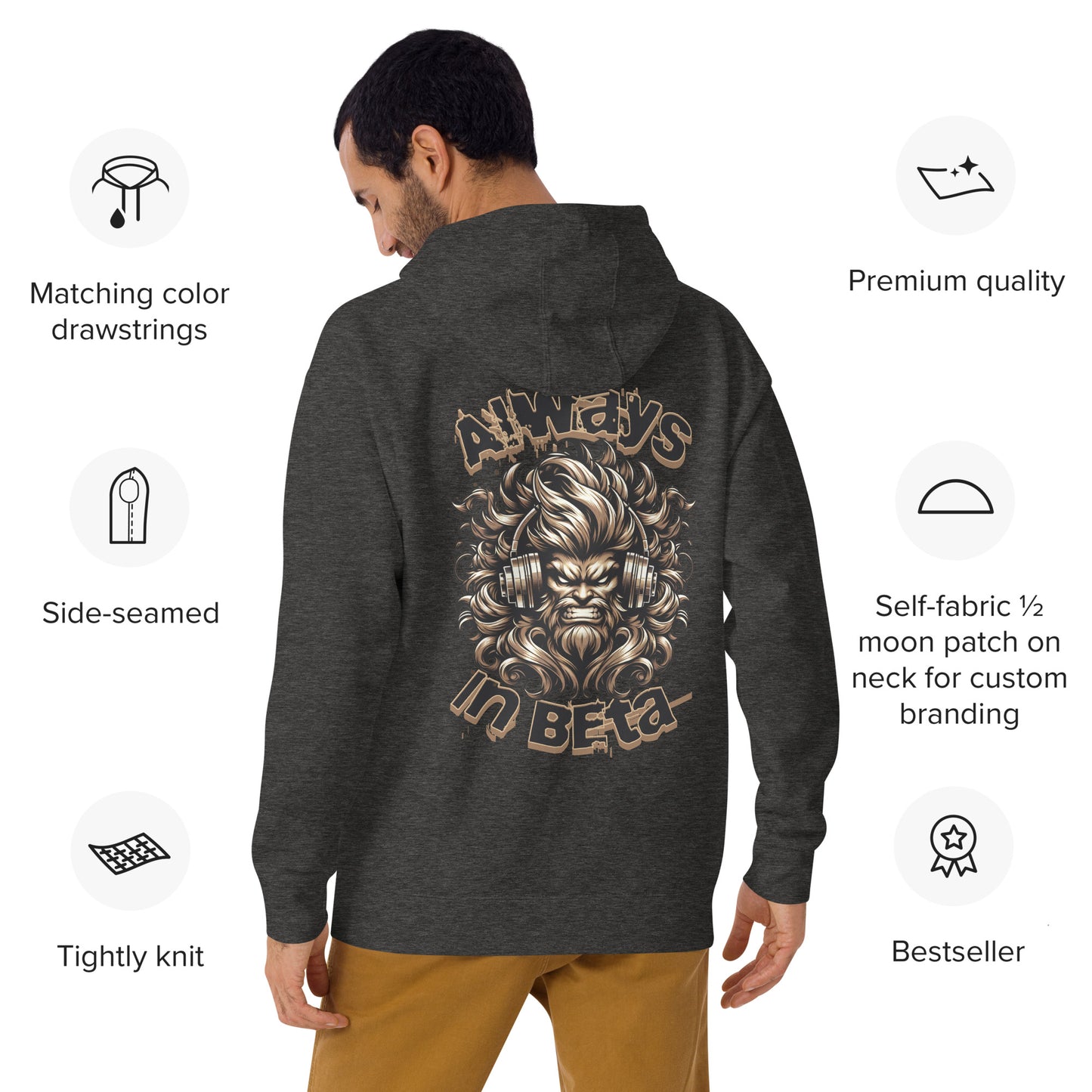 Always in Beta Hoodie (Back Image)