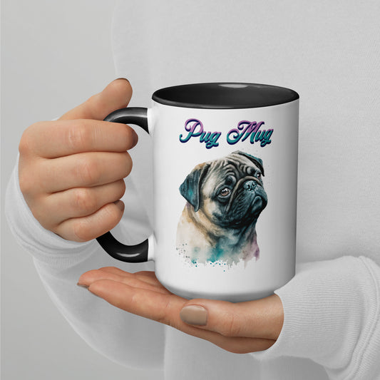 Pug Mug with Color Inside